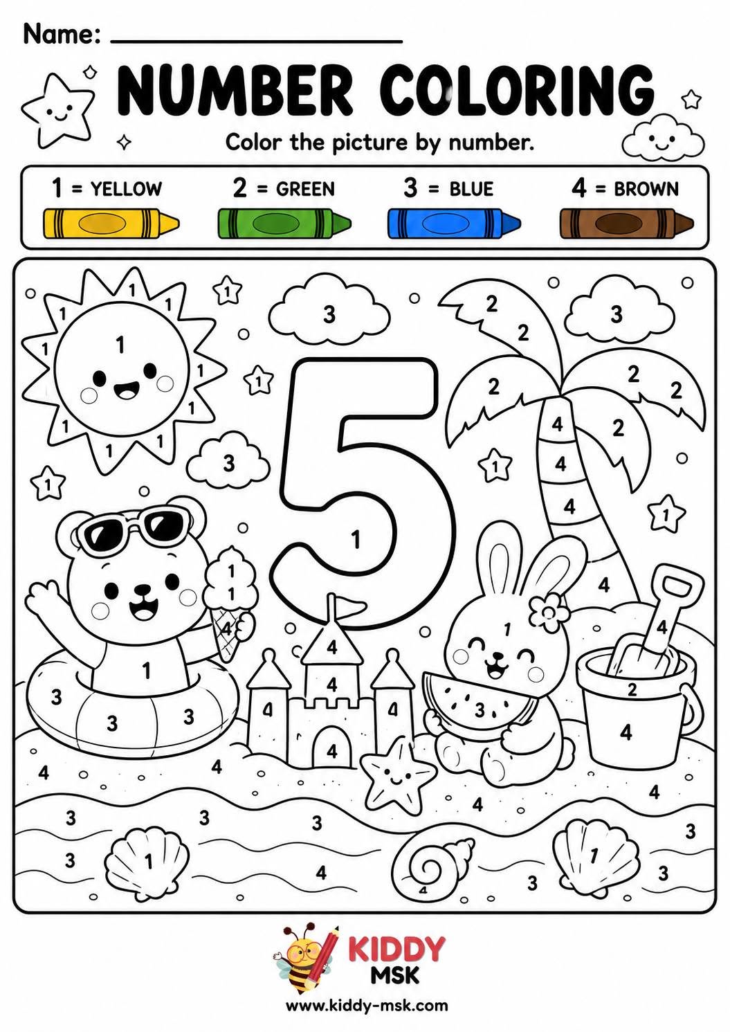 Number Coloring — Colorează după cod — prima pagină